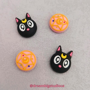 Tapas de silicona Luna para el pulgar: cubiertas para joysticks de Nintendo Switch/Lite/OLED (4 unidades)