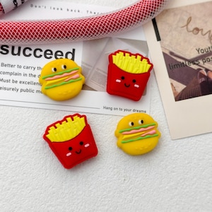 Kawaii Burger & Fries Thumb Grips for Switch/Switch Lite/Switch OLED, Joy-Con Joystick Covers, Cute Food Joystick Caps, Fun Gamer Gift idea