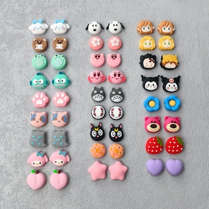 2pcs Cute Silicone Thumb Grip Caps for Switch/Switch Lite/Switch OLED – Joy-Con Joystick Covers, Nintendo Switches Accessories Thumb grip