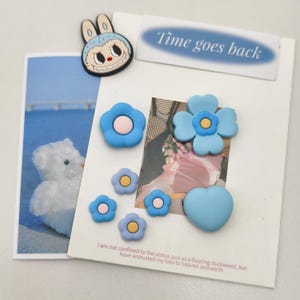 Cute Flower Hearts Thumb Grip Caps Set for Switch/Switch Lite/Switch OLED, Joy-Con Joystick Covers, Nintendo Switches Accessories Thumb grip