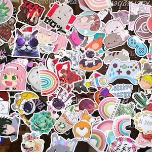 50 Stück süße Mystery Sticker Grab Bag, zufällige Aufkleberpackungen, Kawaii Aufkleber, Dekoration Aufkleber für Wasserflaschen, Notebook, Laptop, Journaling