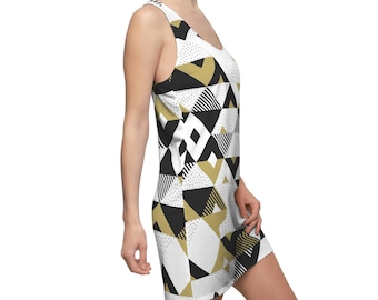 Women's Cut & Sew Minimalistic Racerback Dress (AOP) - Effortless Chic for Every Occasion, Customizable and Stylish!