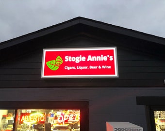 3' x 6' Letrero iluminado al aire libre / LED iluminado / Frente de tienda / Logotipo personalizado / Oficina de negocios / Letrero de edificio exterior / 3x6 36x72 al aire libre