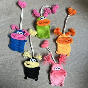 Crochet Animal Key Case, Knitted Key Holder, Handmade Key Ring, Monster Key Fob Cover, Knitted Key Cover, Key Bag, Cute Car Key Holder