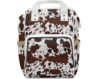 Kuh Print Multifunktionsrucksack, Wickeltasche, Reisetasche, Reiseaccessoires