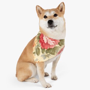 Flower Pattern Pet Bandana Collar