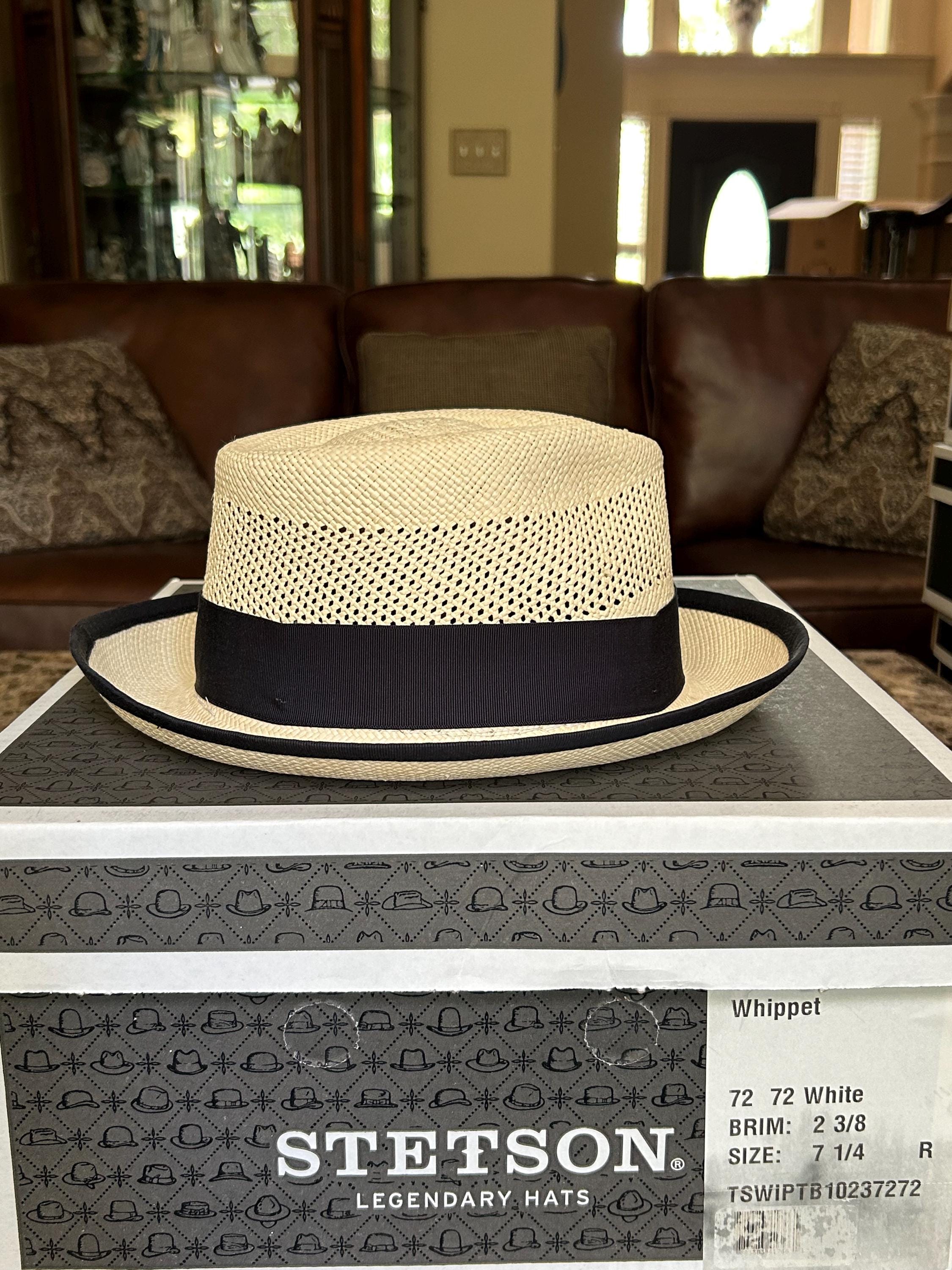 Stetson Whippet Panama Straw Fedora - White 7 1/4 - Etsy Israel