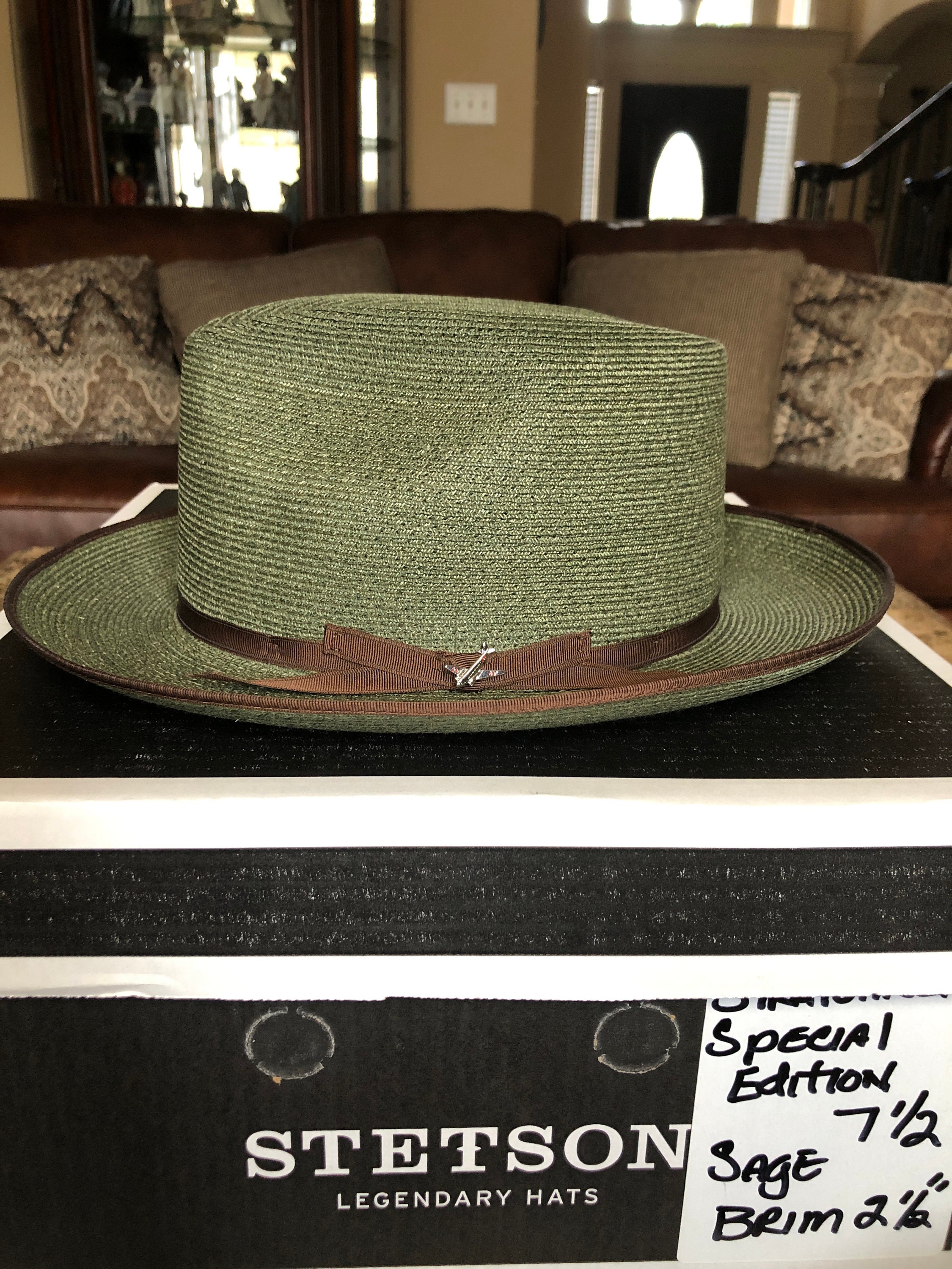 Stetson Stratoliner Special Edition Hemp Sage 7 1/2 Great Fedora