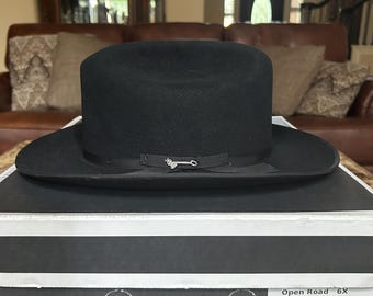 Vintage 1950's Stetson Open Road Western Hat Custom - Size 7 1/4