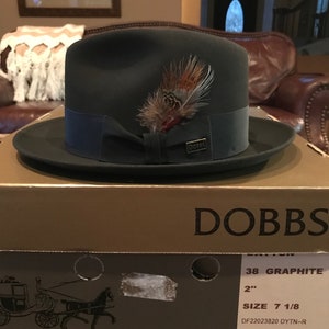 Dobbs "Dayton" Graphite 7 1/8 Classic Fedora!