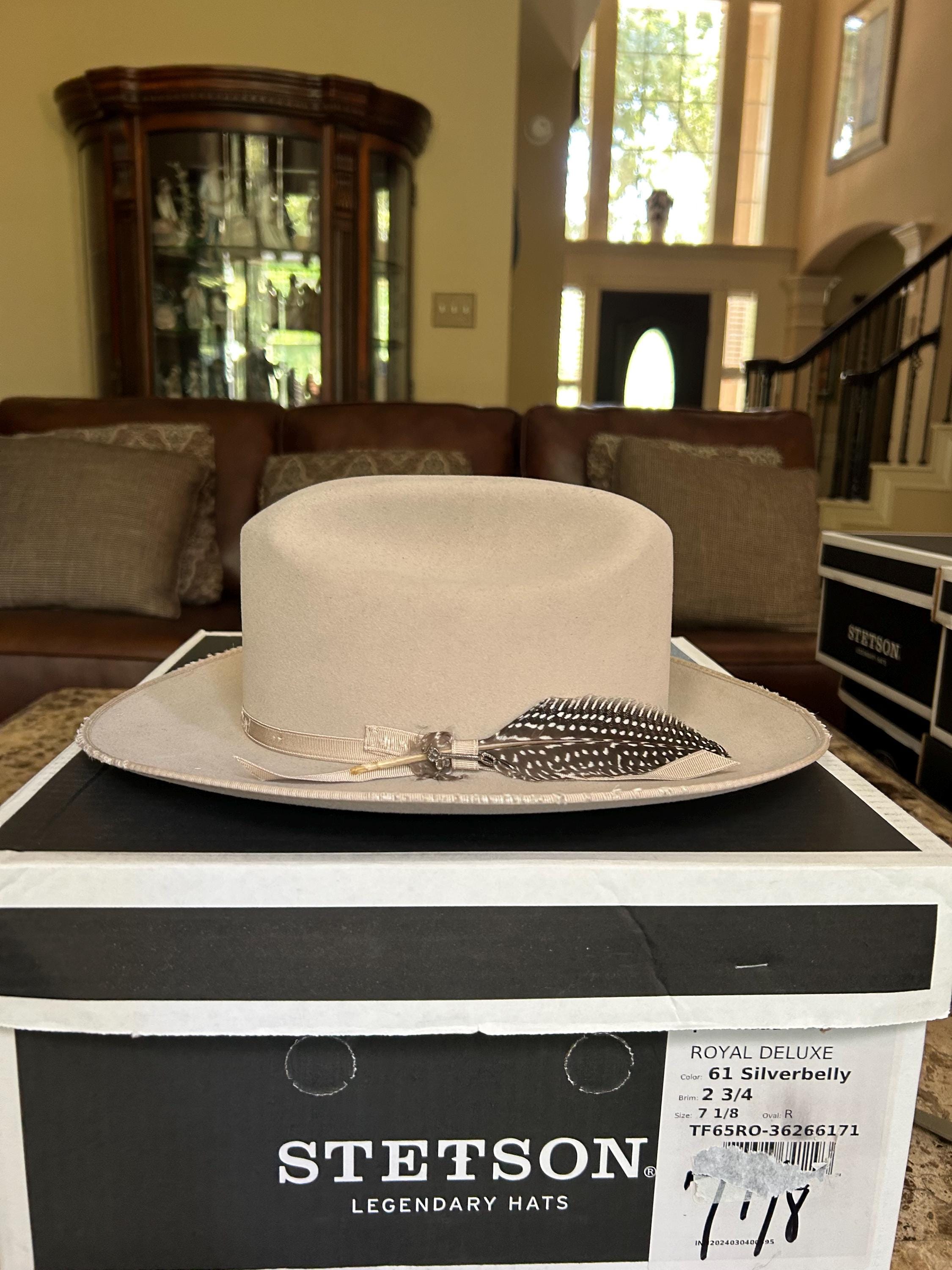 帽子 vintage STETSON OPEN ROAD 3XBEAVER 7 1/8 Stetson Open Road Hat 3 X Beaver Cowboy Tan Felt Hat 6-7/8