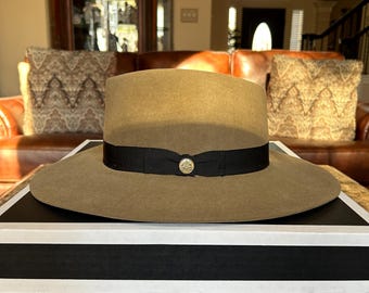 Vintage 1960s Stetson Eddie Bauer 3X Felt Fedora Cowboy Hat 6 3/4