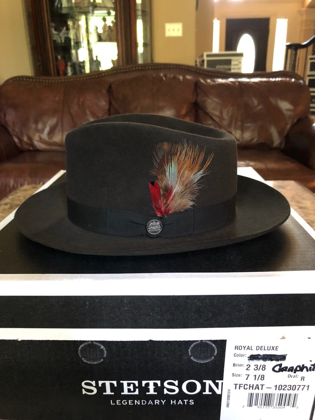 Stetson downs Royal Graphite 7 1/8 Classic Fedora Etsy UK