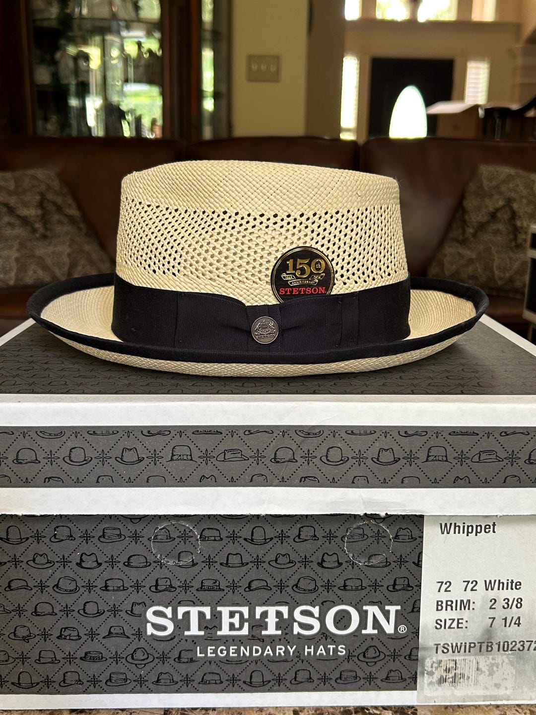Stetson Whippet Panama Straw Fedora - White 7 1/4 - Etsy