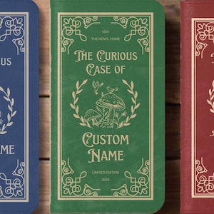 Book Phone Case | Personalized Vegan Faux Leather Wallet | Custom Literary Gift For Book Lover or Renaissance Fair | iPhone / Samsung