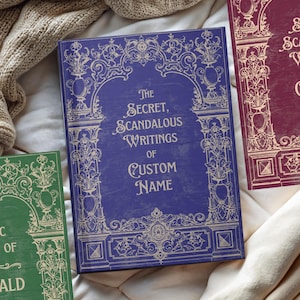 Personalized Journal | Secret, Scandalous Diary Gift For Women or Men | Vintage Style Hardcover Custom Book Lover Gift for Writer, Poet