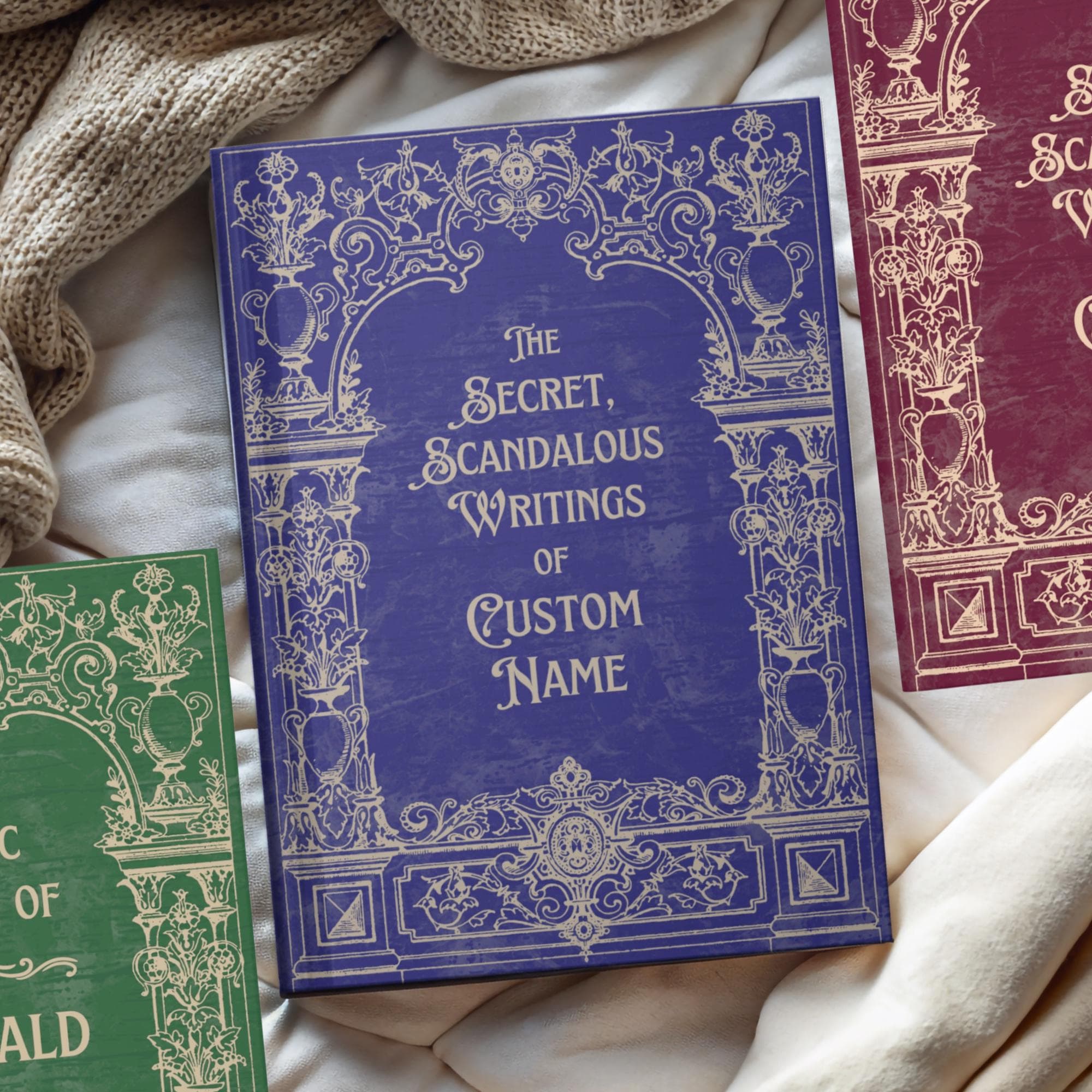 Personalized Journal | Secret, Scandalous Diary Gift For Women or Men | Vintage Style Hardcover Custom Book Lover Gift for Writer, Poet