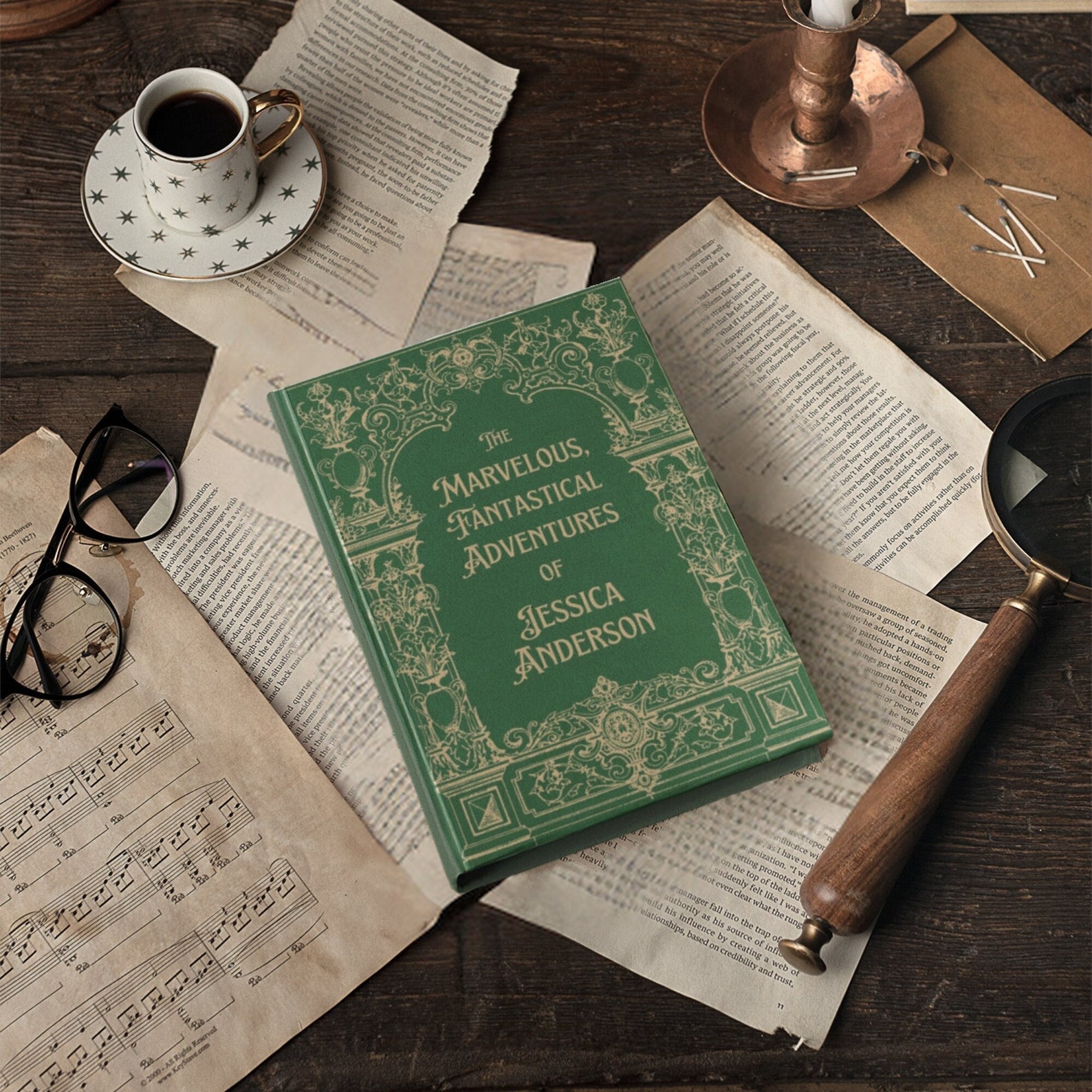 Personalized Journal | Vintage Style Hardcover Novelty Secret Diary Gift For Women or Men | Unique Custom Christmas Gift for Writer or Poet