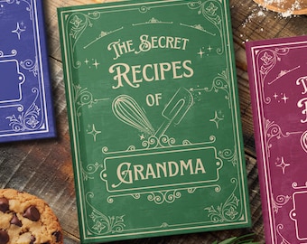 Custom Recipe Book 6”x8” | Personalized Lined Cookbook Journal | Hardcover Cooking Notebook Gift For Her / Him | Recipe Box Alternative