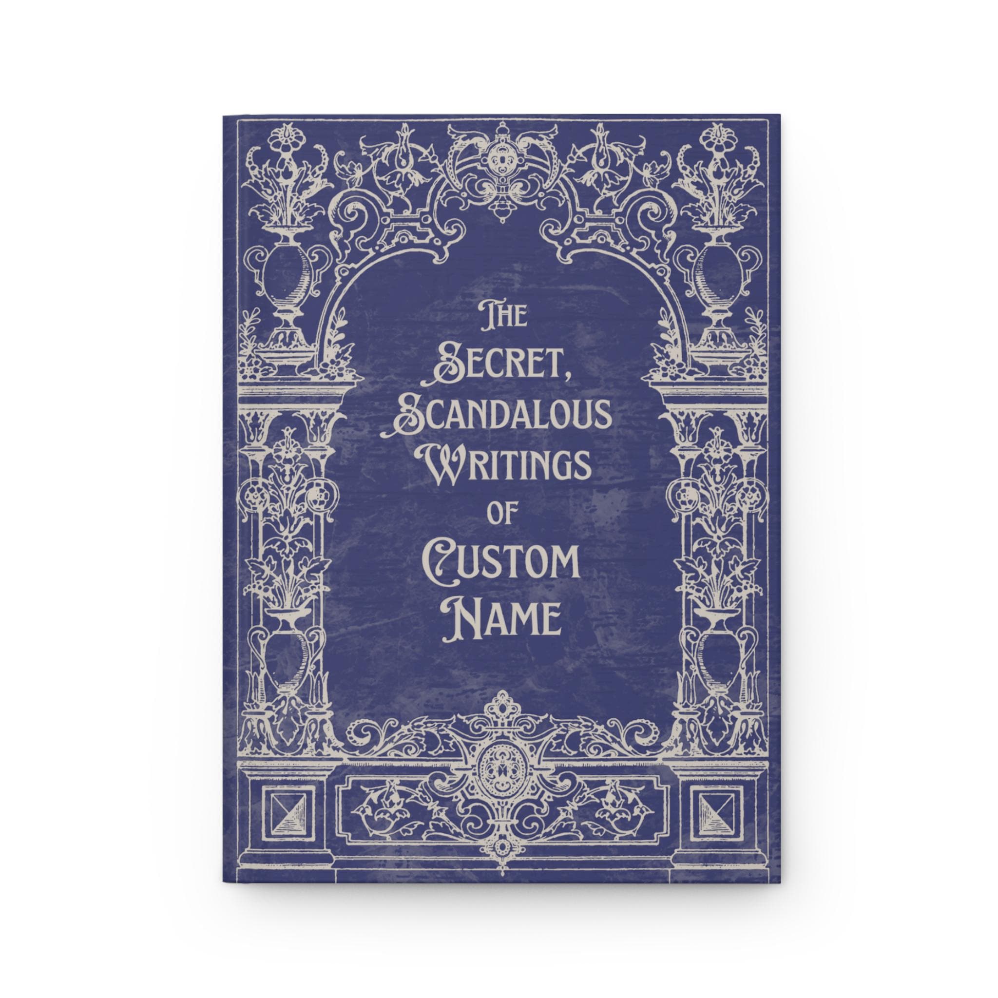 Personalized Journal | Secret, Scandalous Diary Gift For Women or Men | Vintage Style Hardcover Custom Book Lover Gift for Writer, Poet