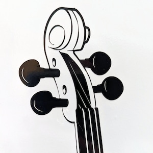 Violin / Cello / Viola / Double Bass Pegbox Music Vinyl Decal Sticker