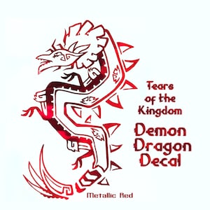Demon Dragon Aufkleber - Ganondorf Tears of the Kingdom - Logo Vinyl Aufkleber