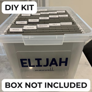 Schule Erinnerungsbox, Kind Meilenstein Andenken Box DIY KIT (Box nicht enthalten)