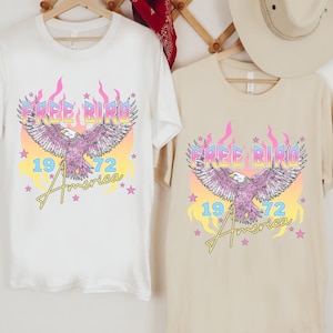 Free Bird Tshirt American Rock Band Free Bird Shirt Retro Music Shirt for Rock Concert  Vintage Rock Tee Thunderbird shirt Free Bird Shirt