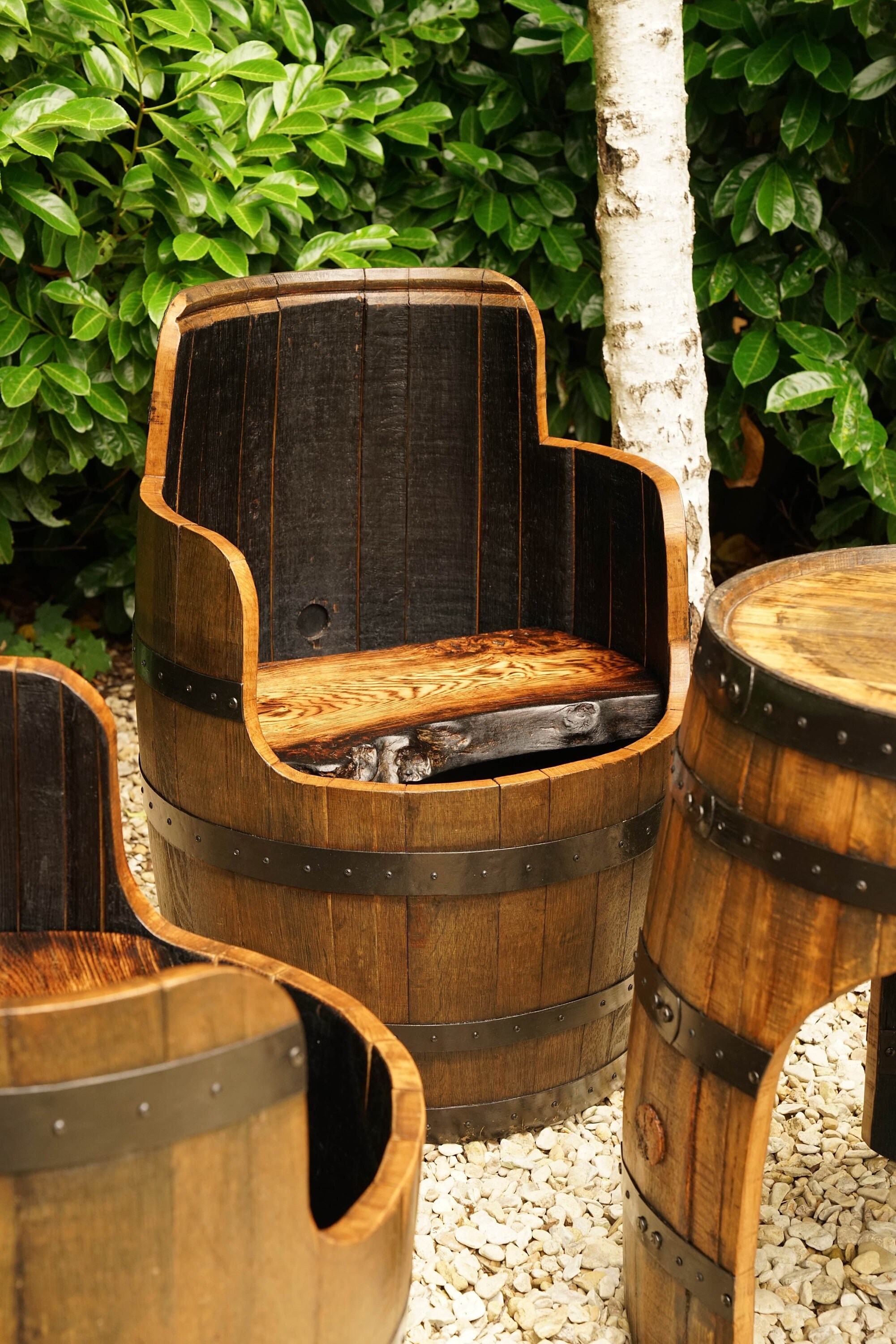 Oak sale barrel chair