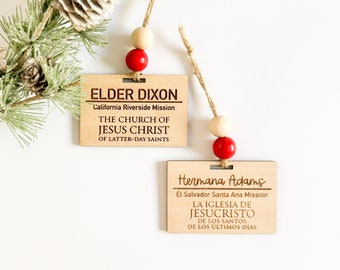 Missionary Tag Ornament | Missionary Ornament | LDS Ornament