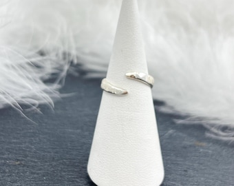 Hammered Sterling Silver Pinky Ring