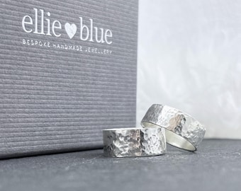 Hammered Sterling Silver Stacking Band: Minimalist Pinky Ring