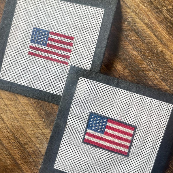 Mini Needlepoint Kit - American Flag