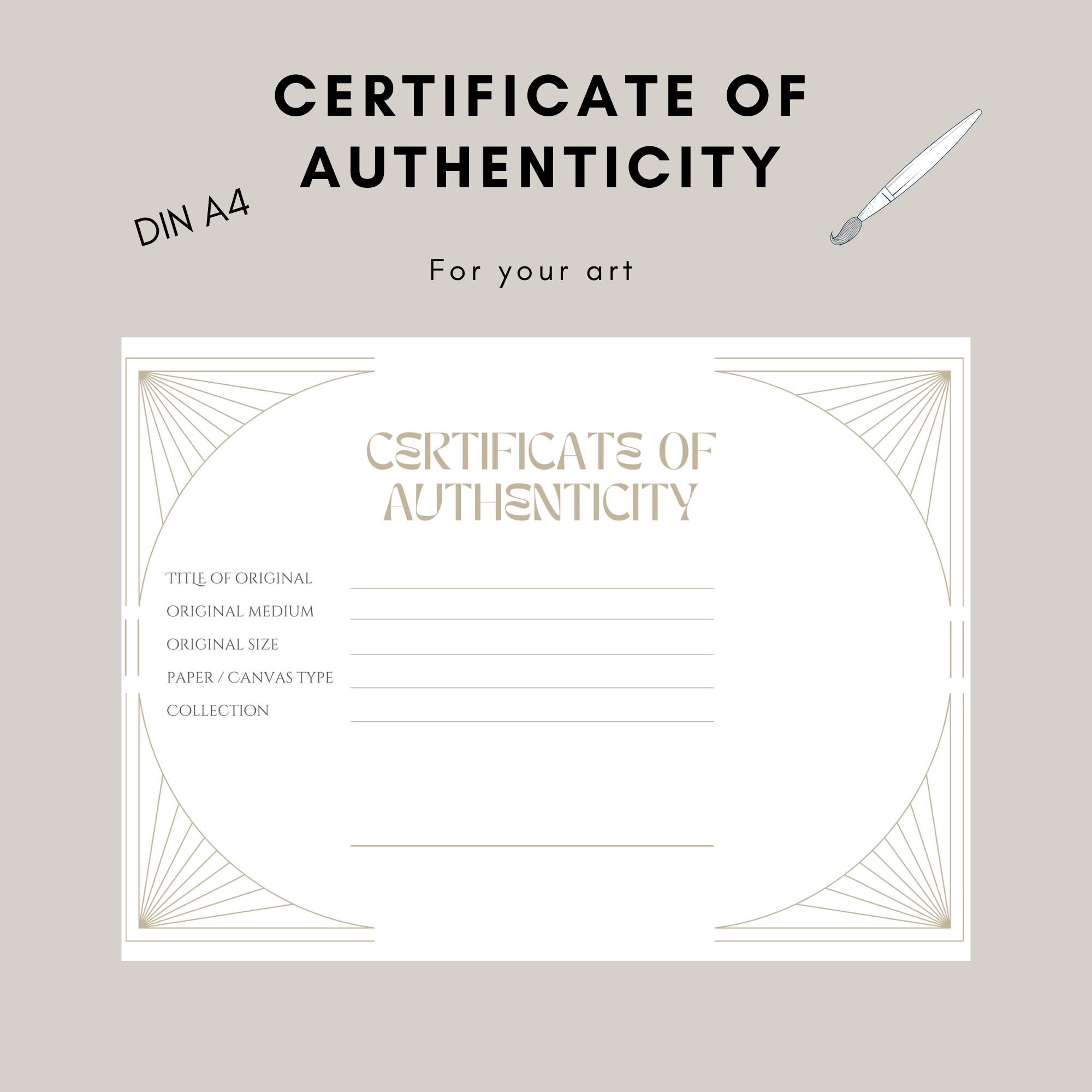 鯰江光二 CERTIFICATE OF AUTHENTICITY Certificate of Authenticity