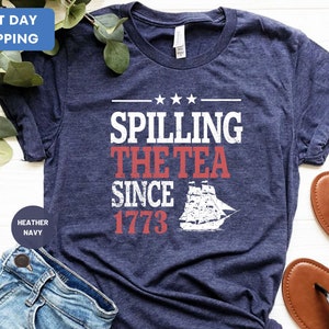 Chemise renversant le thé depuis 1773, cadeau de professeur d'histoire, T-shirt drôle de professeur d'histoire, cadeau d'amant d'histoire