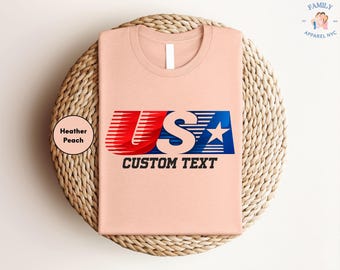Custom Americana T-Shirt, 4th July USA Tee, Red White & Blue Shirt, Soccer Tee, Worlds Game Shirt, Soccer Shirt