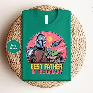 The Mandalorian Grogu Baby Yoda Best Father In The Galaxy Shirt, Star Wars Dad T-shirt, Father's Day Gift, Galaxy's Edge Trip image 4