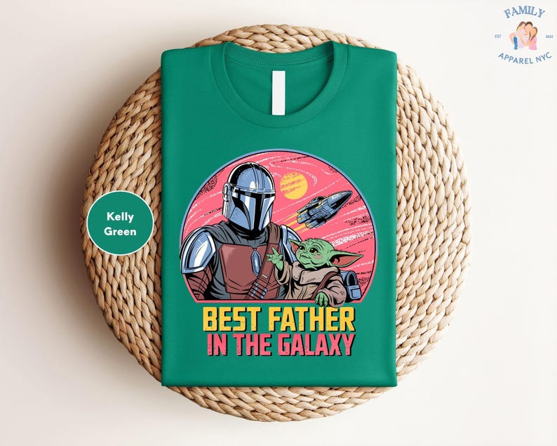 The Mandalorian Grogu Baby Yoda Best Father In The Galaxy Shirt, Star Wars Dad T-shirt, Father's Day Gift, Galaxy's Edge Trip image 4