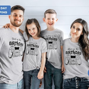 Matching Gamer Birthday Shirt, Family Birthday Shirt, Gaming Boy Birthday Shirt, Video Game Birthday Themed Shirts, Custom Gamer Shirt