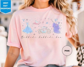 Cinderella Princess Watercolor Shirt, Disney Family Trip Tee, Retro Bibbidi Bobbidi Boo Shirt, Cinderella Princess Shirt