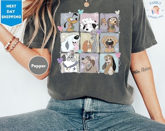 Comfort Colors Disney Dogs Shirt, Dog Lovers Shirt, Disneyland Shirt, Disney Tee, Disney World Shirt, Cute Disney Dog Tee