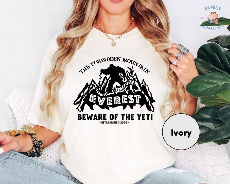 Comfort Colors Retro Disney Expedition Everest Yeti T-Shirt, Legend Of The Forbidden Mountain Matching Tee, WDW Disneyland Family image 2