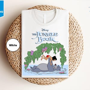 Disney The Jungle Book Scenes Panel Shirt, Vintage Jungle Book T-shirt, Mowgli & Baloo Tee, Magic Kingdom, Disney Tee