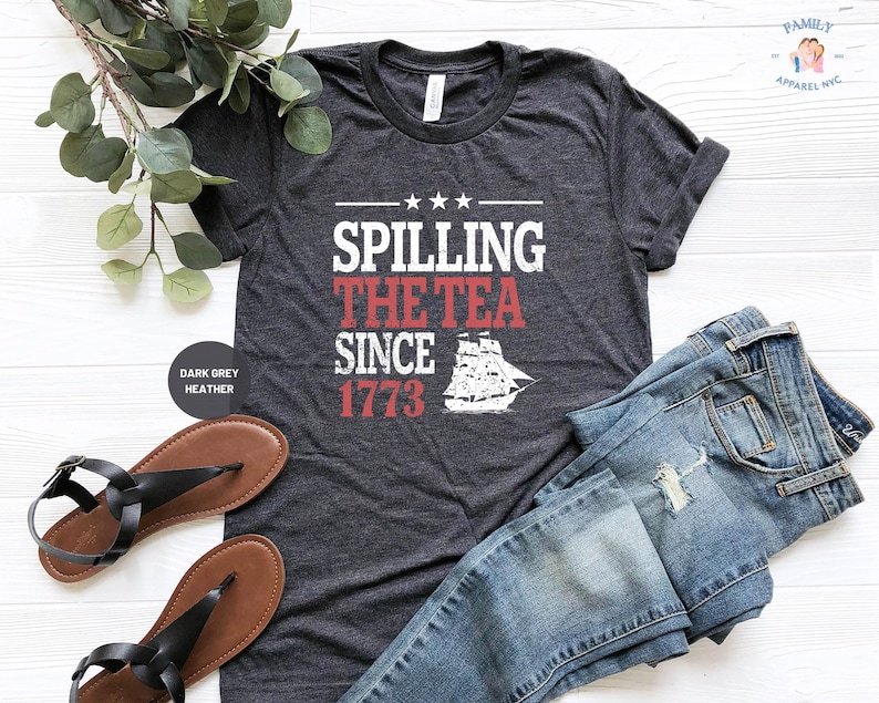 Spilling The Tea Since 1773 Shirt, History Teacher Gift, Funny History Teacher T-Shirt, History Lover Gift image 3