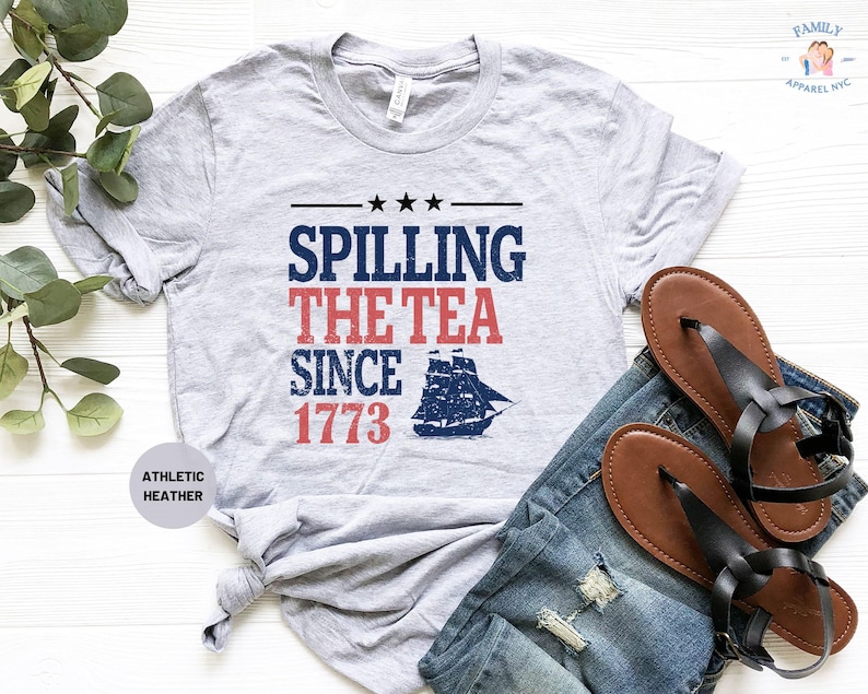 Spilling The Tea Since 1773 Shirt, History Teacher Gift, Funny History Teacher T-Shirt, History Lover Gift image 2