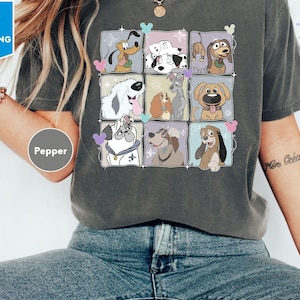 Comfort Colors Disney Dogs Shirt, Dog Lovers Shirt, Disneyland Shirt, Disney Tee, Disney World Shirt, Cute Disney Dog Tee