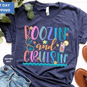Boozin and Cruisin Shirt, Cruise Shirt, Vacation Shirt, Cruise Trip Shirt, Cruise Drinking Shirt, Cruise Vacation Gift