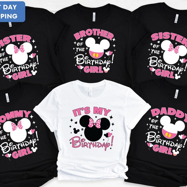 Family Matching Minnie Mouse Shirts, Minnie Birthday Shirt, Custom Birthday Shirt for Girl, Family Birthday Shirt, Disneyland Trip Outfit