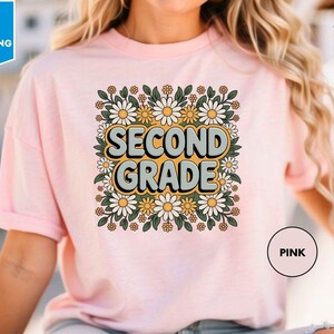 Second Grade Teacher Shirt, Floral 2nd Grade Teacher Shirt, 2nd Grade Teacher Shirt, 2nd Grade Teacher Team Shirt