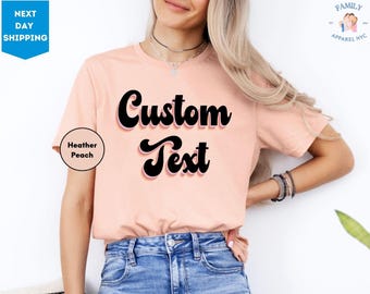 Retro Custom Shirt, Custom Shirts, Vintage Style Custom T-shirt, Personalized Tshirt, Groovy Custom Tee, Matching Tees
